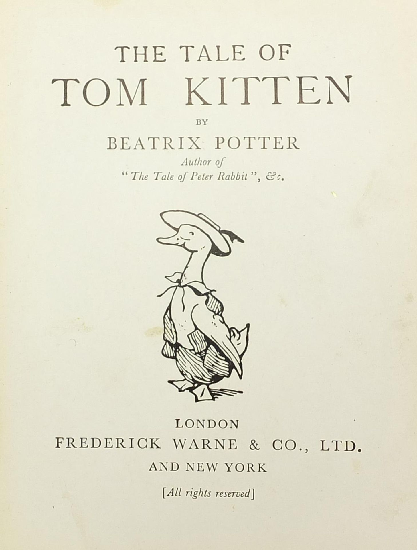 The Tale of Tom Kitten by Beatrix Potter published by Frederick Warne & Co Ltd - Bild 2 aus 4