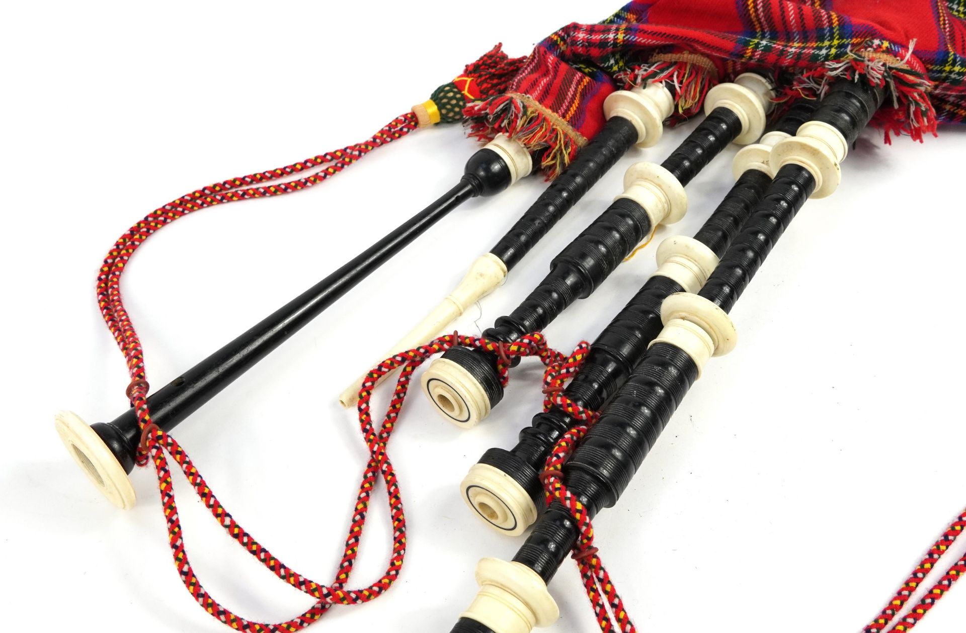 Set of Scottish bagpipes with two kilts and a suit - Image 6 of 7