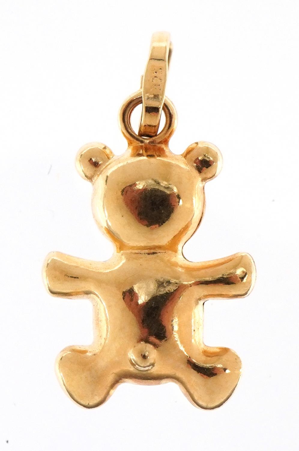 9ct gold teddy bear charm, 2.2cm high, 1.0g - Image 2 of 3