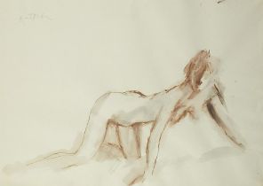 Quentin Blake - Study of a nude female, mixed media, mounted, framed and glazed, 71cm x 52cm