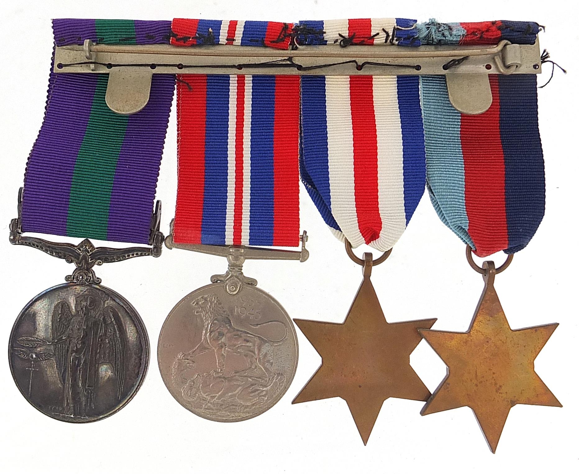 British military World War II four medal group relating to Private A T Thomas including George VI - Bild 4 aus 5