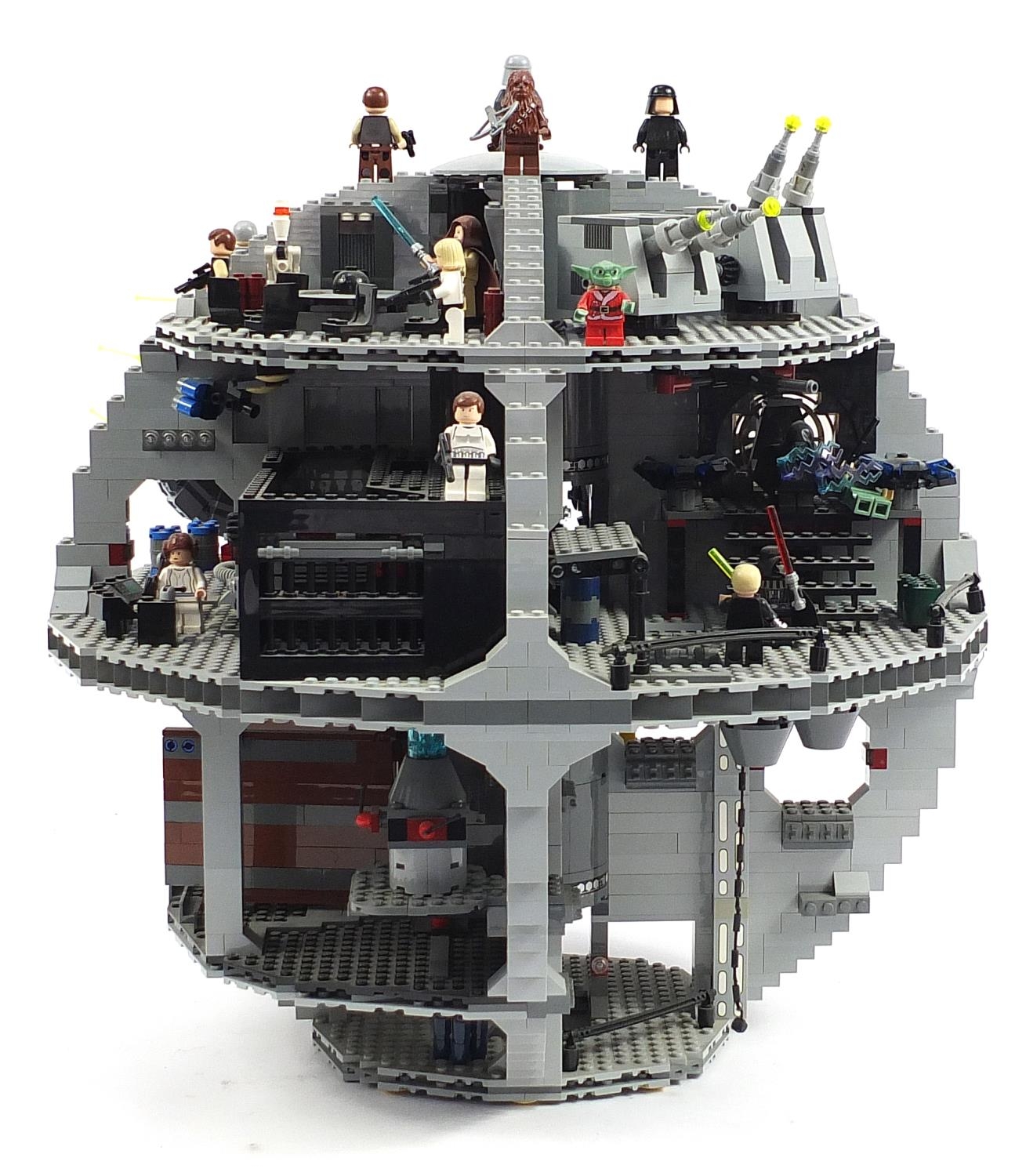 Completed Lego Star Wars Death Star with instructions no 10188, 41cm high - Image 4 of 7