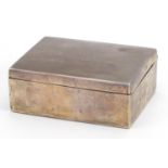 A & J Zimmerman Ltd, Edward VII silver cigar box, Birmingham 1905, 4.5cm H x 11cm W x 8.5cm D, 399.