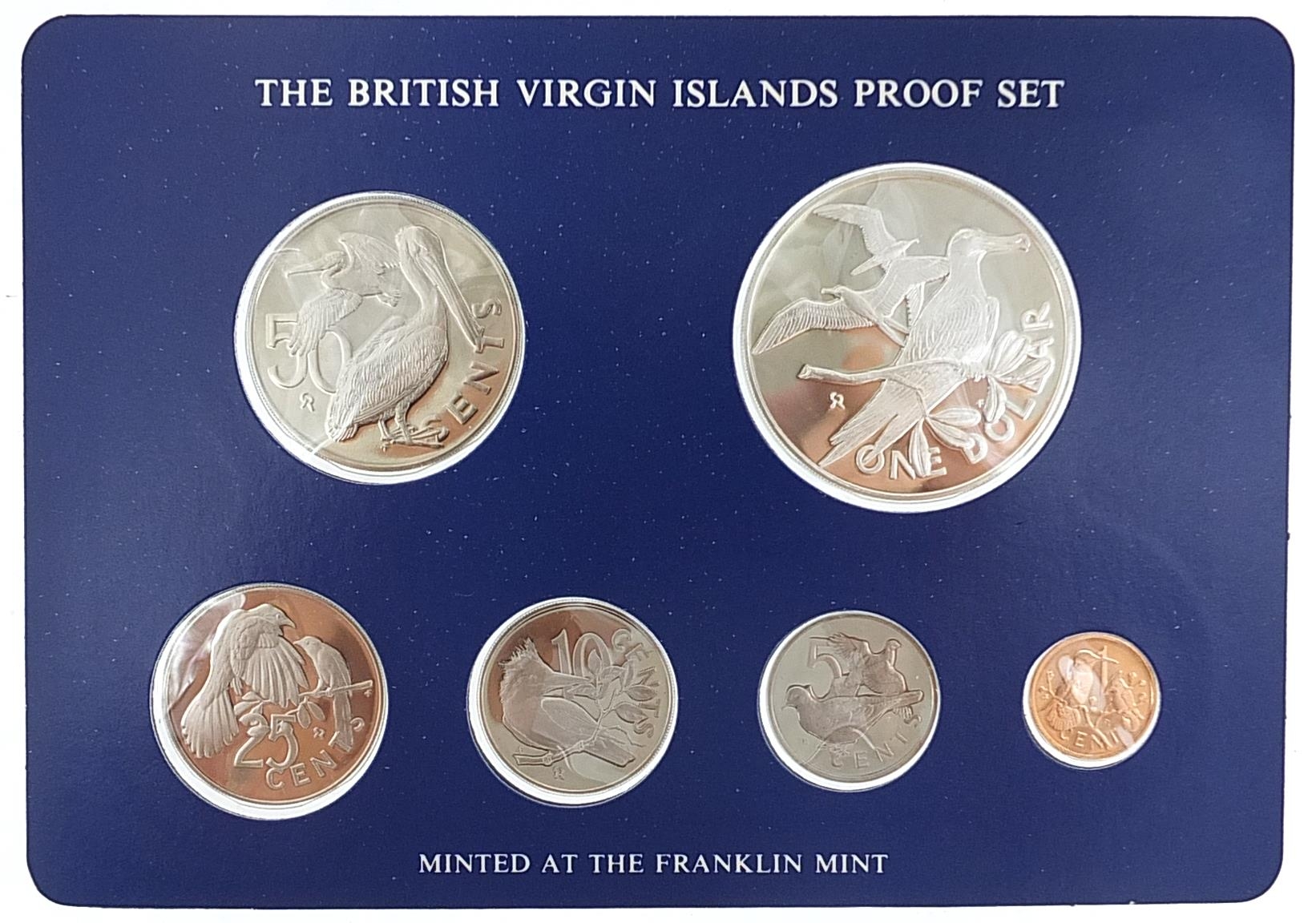 Three proof coin sets by The Franklin Mint comprising two from the British Virgin Islands dates 1973 - Bild 4 aus 7