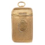 The John and Patricia McKenzie Collection, Victorian silver gilt pill box with engine turned