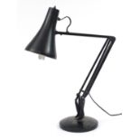 Black metal Anglepoise table lamp, 80cm high extended