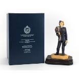 Ashmore for Worcester porcelain commemorative military figurine with box and certificate raised on a