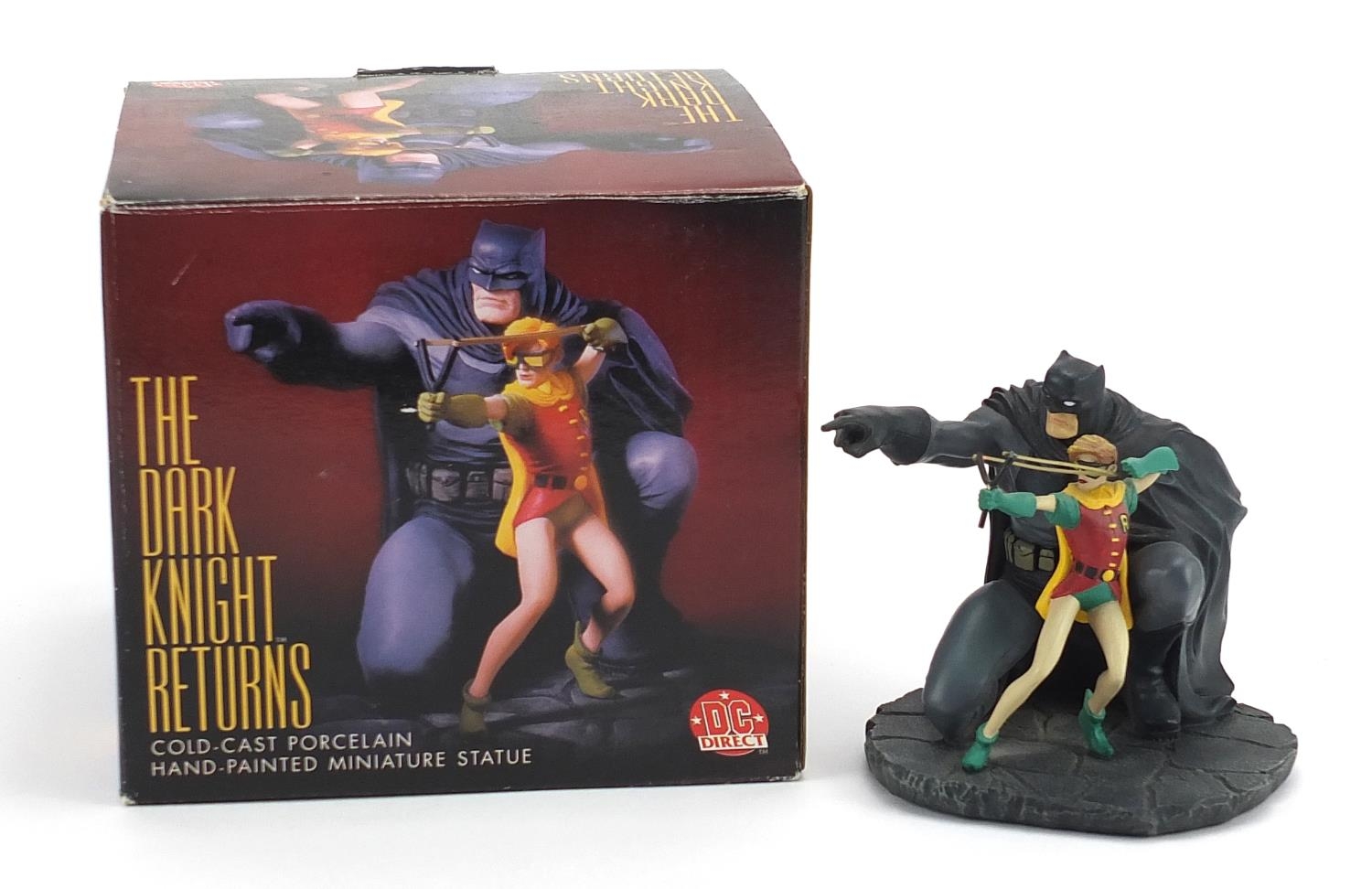 The Dark Knight Returns Batman and Robin collectable figure with box by D C Direct, limited