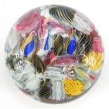 19th century Venetian millefiori glass paperweight, approximately 5.2cm in diameter