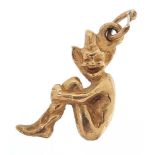 9ct gold pixie charm, 1.8cm high, 1.9g