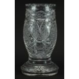 Golfing interest very heavy cut crystal trophy vase etched The Robert Sangster Barbados Pro Am