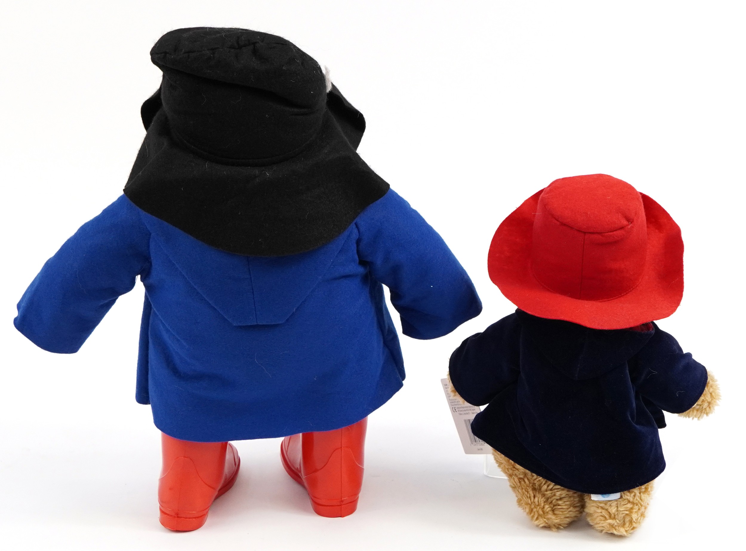 Vintage Paddington Bear with red boots and a 40th anniversary Paddington Bear, the largest 46cm high - Image 2 of 4