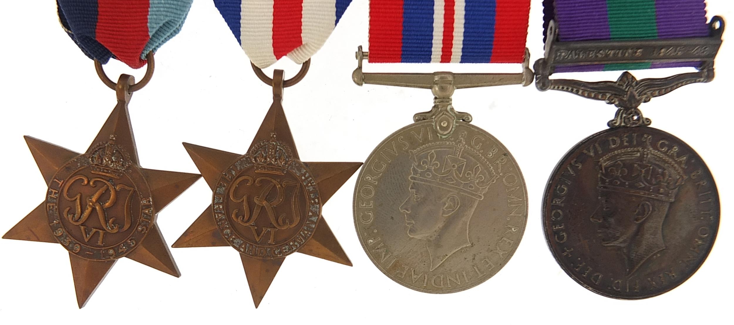 British military World War II four medal group relating to Private A T Thomas including George VI - Bild 2 aus 5