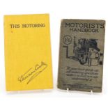 This Motoring, The Romantic Story of the A A by Stenson Cooke together with The Motorist's Handbook,