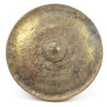 Chinese bronze temple gong, 61cm in diameter