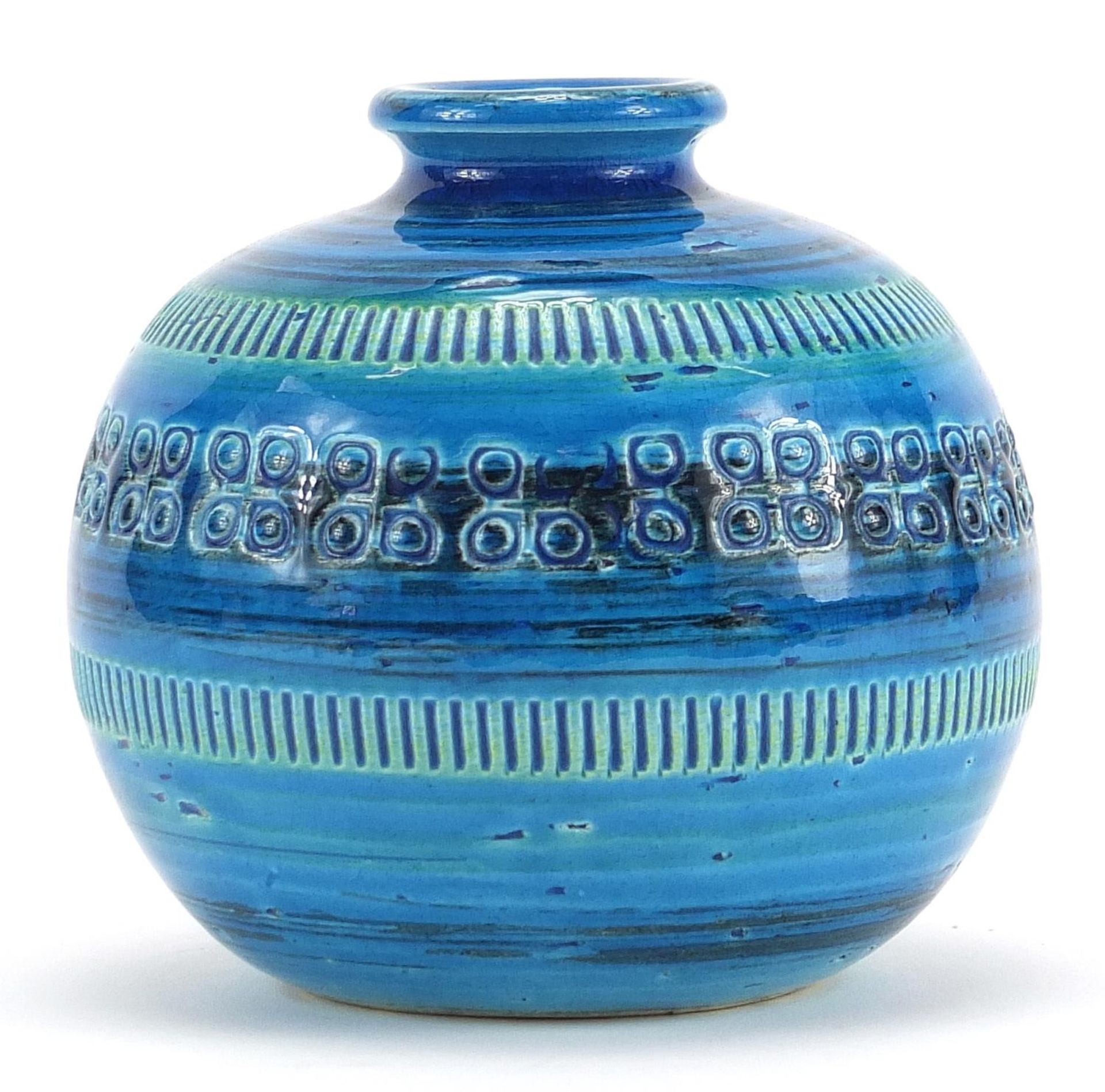 Bitossi, 1970s Italian globular vase, impressed marks to the base, 9.5cm high