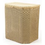 Vintage Lloyd loom Lusty laundry basket, 53cm H x 49cm W x 32cm D