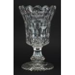 Victorian celery glass vase, 26cm high