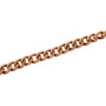 9ct rose gold bracelet, 16cm in length, 3.5g