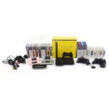 Games consoles and games comprising PlayStation 2 with games, two Nintendo DS hand held games