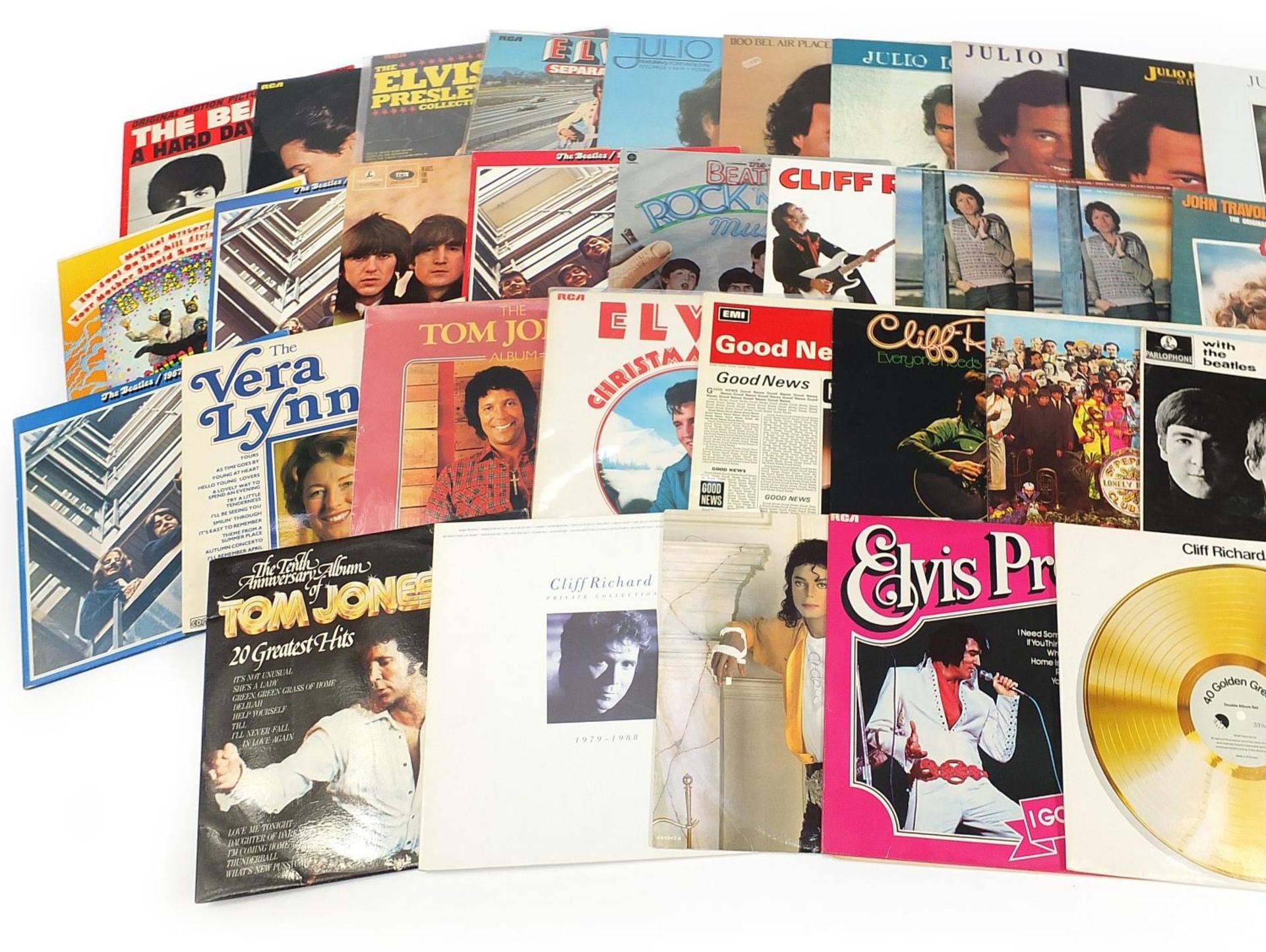 Vinyl LP records including The Beatles, Elvis Presley, Cliff Richard and Tom Jones - Image 2 of 3