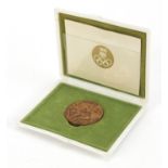 1964 Tokyo Olympics commemorative copper medal issued by The Tokyo Olympic Fundraising Association
