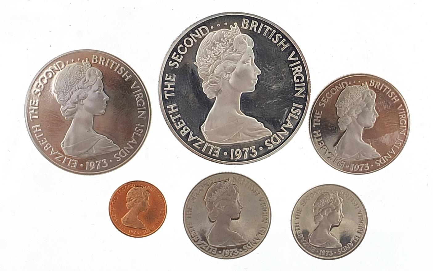 Three proof coin sets by The Franklin Mint comprising two from the British Virgin Islands dates 1973 - Bild 6 aus 7
