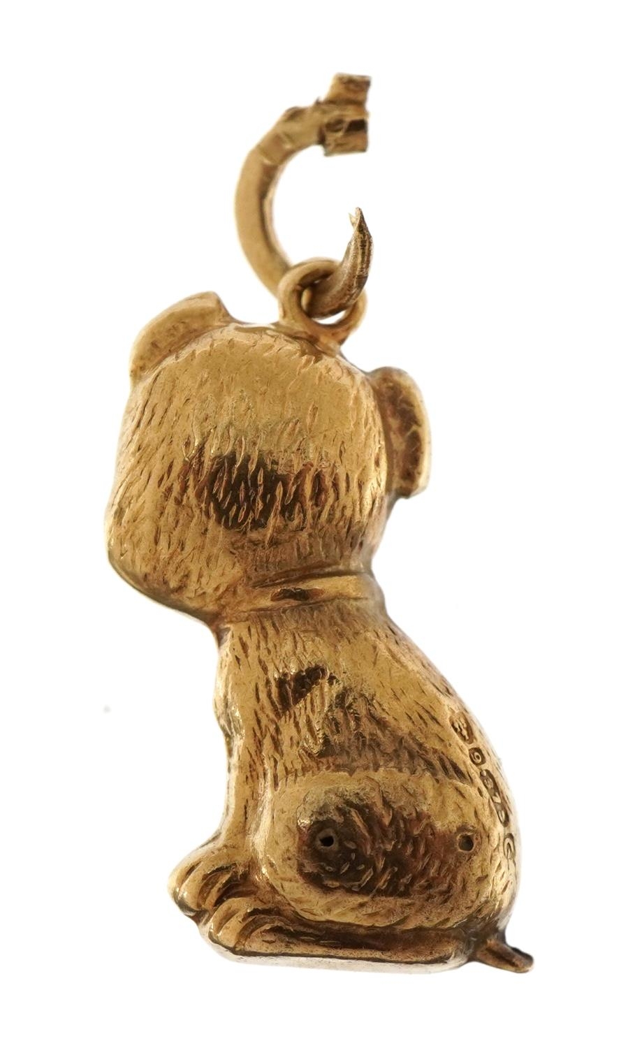9ct gold Bonzo dog charm, 1.9cm high, 0.8g - Bild 2 aus 3