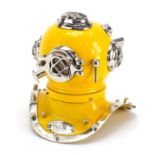 Miniature nautical interest US Navy design diving helmet, 20cm high
