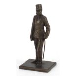 German military interest patinated bronze figure of Franz Joseph I impressed K & K Wien 1908 to