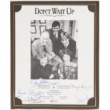 Autographed photograph from BBC TV series Don't Wait Up, Tony Britton, Nigel Havers, Diana Sheridan,