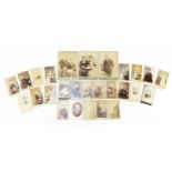 Edwardian photographic family cabinet cards from various London suppliers including Charles F Treble