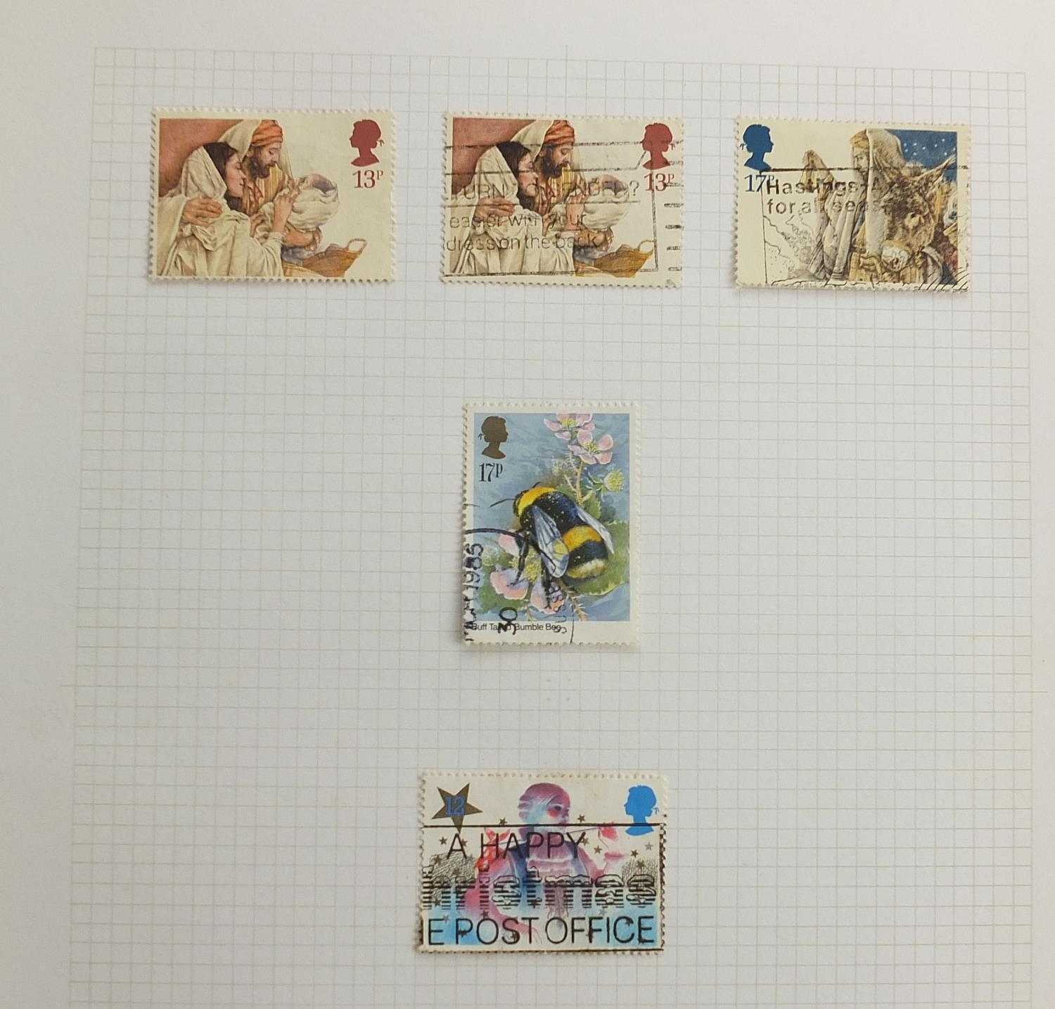 Collection of Victorian and later British stamps arranged in three albums including Penny Reds - Bild 2 aus 5