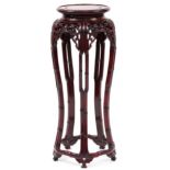 Chinese hardwood simulated bamboo plant stand, 81cm high
