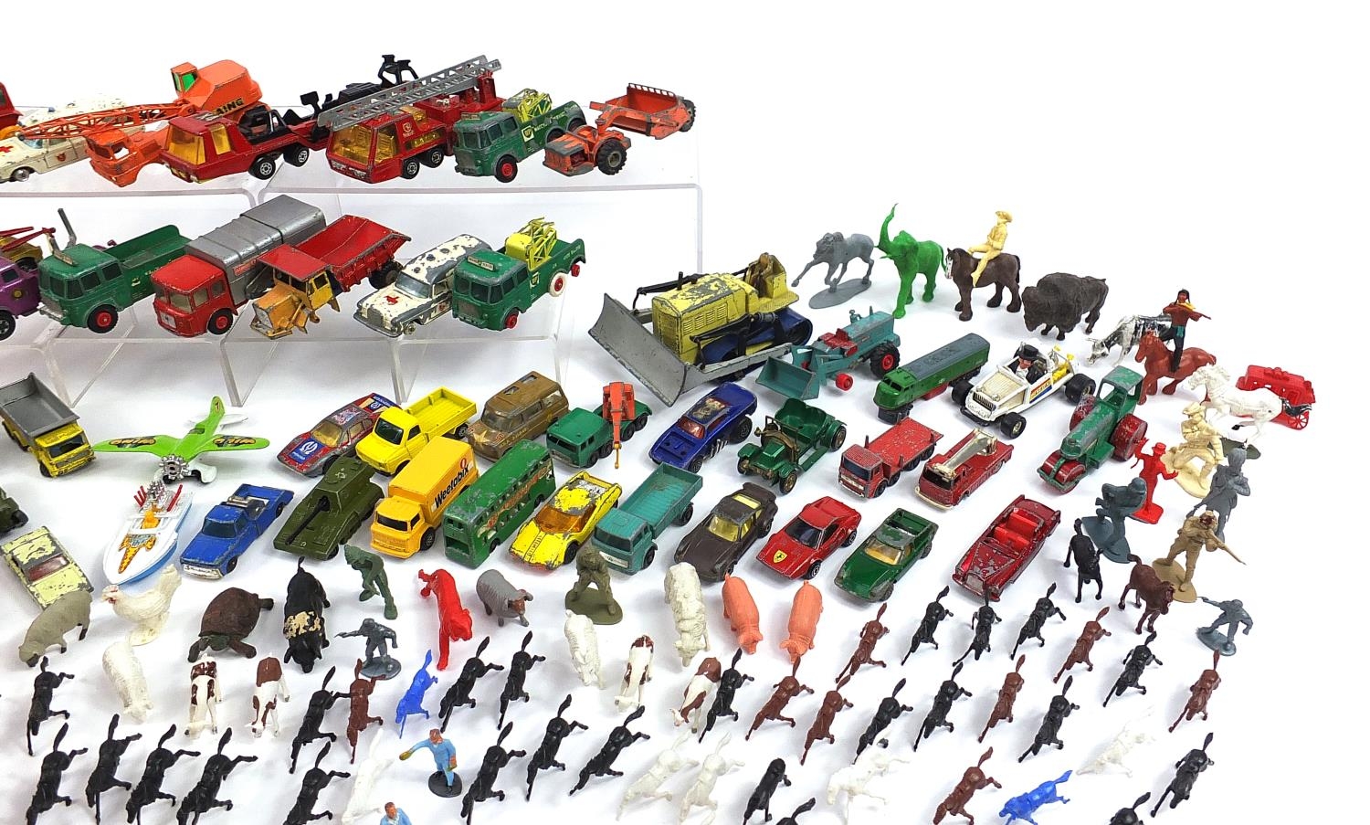 Vintage and later diecast vehicles and plastic farmyard animals including Lesney by Matchbox - Image 3 of 5