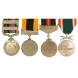 Four Middle Eastern medals including Pakistan War with India and Golden Jubilee of Pakistani Revolt