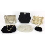 Vintage clutch bags including three with sequins