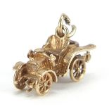 9ct gold classic car charm, 1.9cm wide, 2.7g