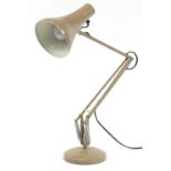 Vintage enamelled Anglepoise lamp, 80cm high fully extended