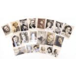 Vintage autographed photographs of female film stars including Blossom, Peggy Naylor, Muriel
