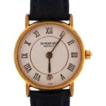 Raymond Weil, ladies 18ct gold plated wristwatch, 21mm in diameter