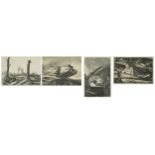 Sir David Muirhead Bone - Set of four prints from The Western Front, published 1917, each with detai
