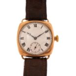 Zenith, gentlemen's 9ct gold wristwatch, the movement numbered 2353772, the case 32mm wide