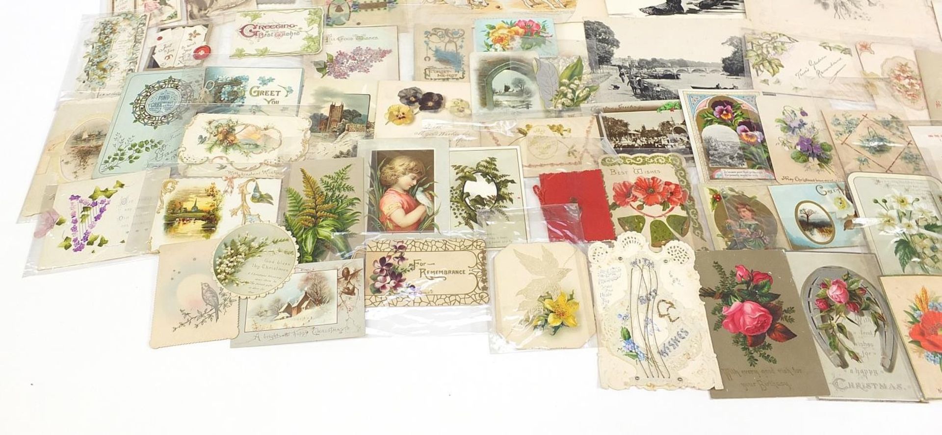 Collection of Victorian ephemera including greetings cards and drawings - Image 4 of 5