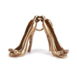 9ct gold high heels charm, 1.4cm high, 2.0g