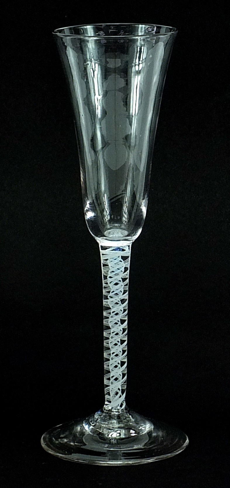 18th century wine glass with multiple opaque twist stem, 19cm high - Bild 2 aus 3