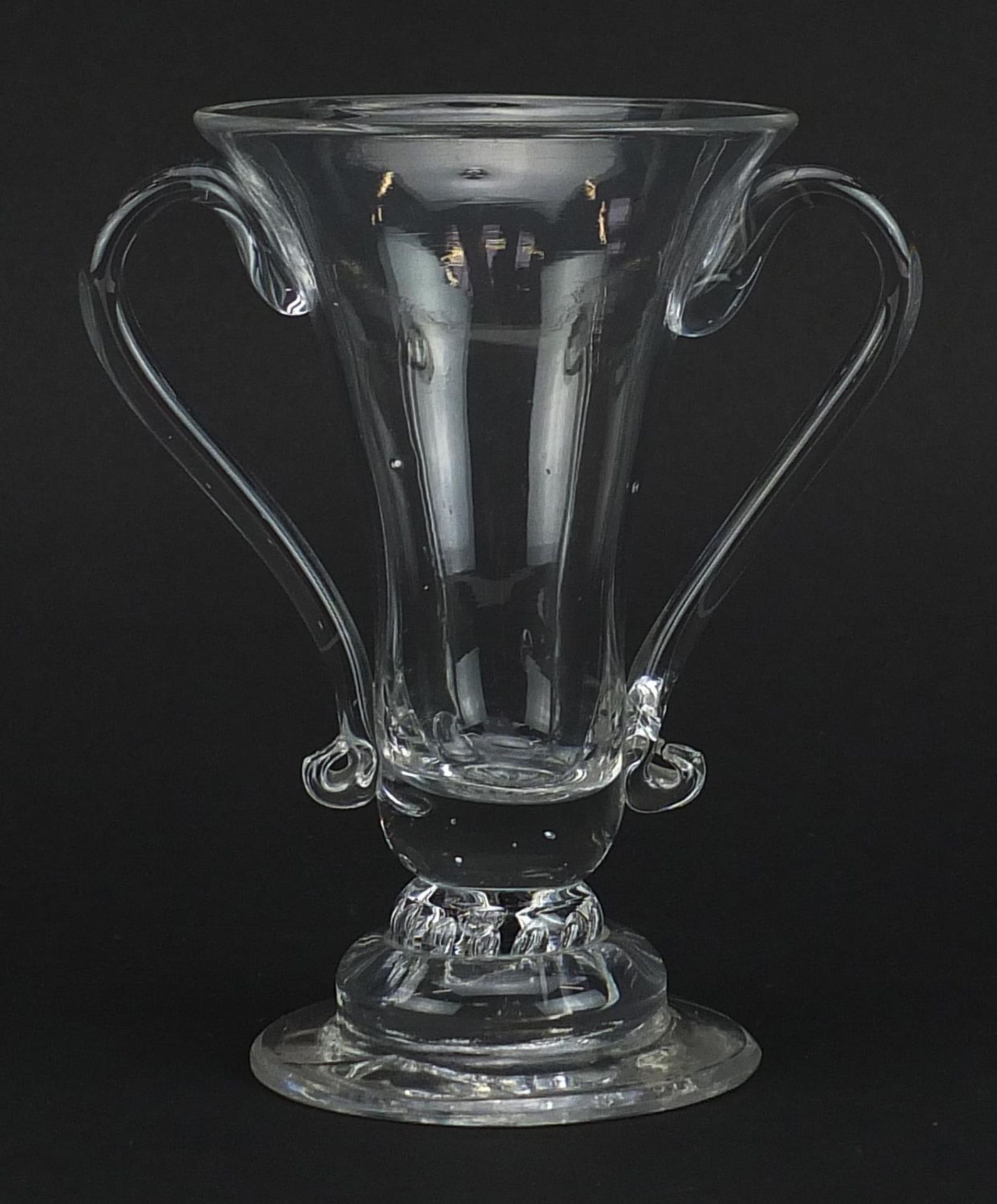 18th century jelly glass with twin handles, 11.5cm high - Image 2 of 3