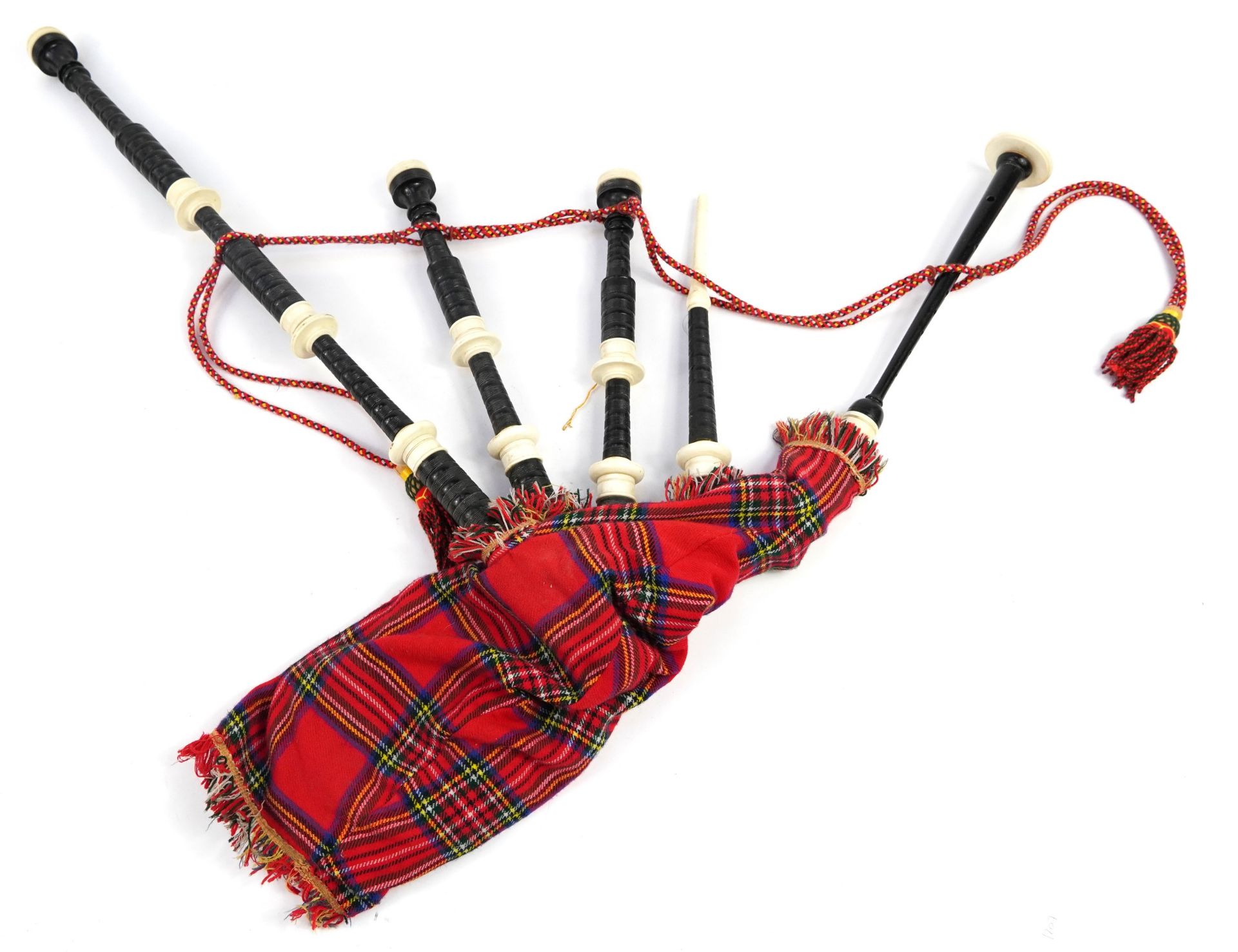 Set of Scottish bagpipes with two kilts and a suit - Image 4 of 7