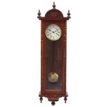 Kieninger, German Vienna Regulator wall clock with visible pendulum and weights, 113cm high