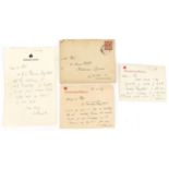 Queen Elizabeth II interest letter cards for 1929 and 1930 from the Sandringham Norfolk Estate to Mr